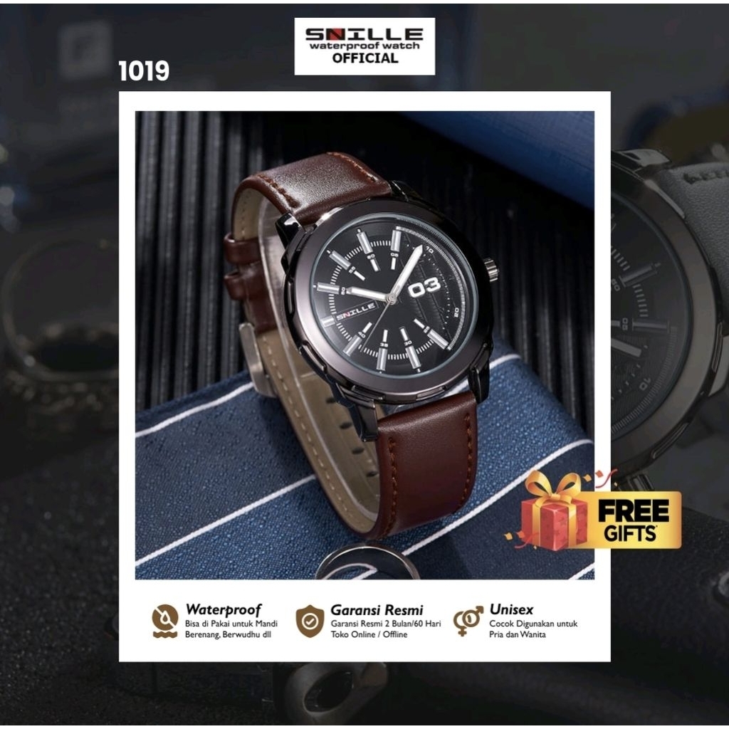 JAM TANGAN KULIT PRIA SPORTY TERLARIS KEREN TERBARU