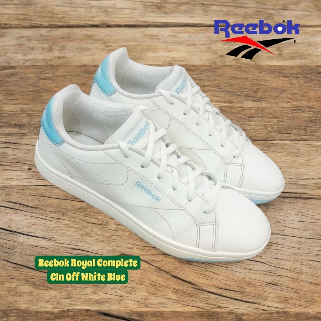 Sepatu Sport Reebok Royal Complete CLN Off White Blue