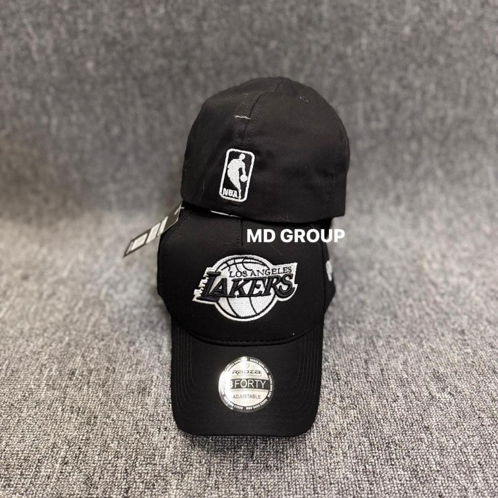 Diskon 50% Topi Baseball  Built Up Caps LAKERS Hitam Bordir Putih  Vintage 2025