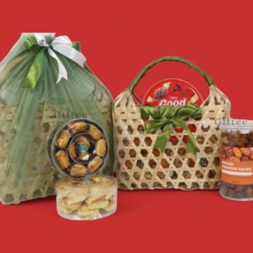 PROMO Keranjang Anyaman Bambu/Keranjang Rotan, Keranjang Hantaran Buah // Anyaman Bambu Tas sovenir 