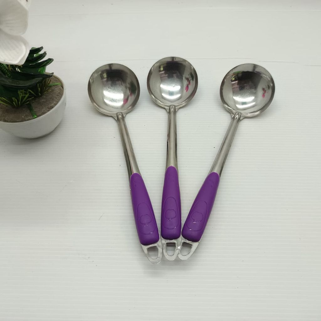 IRUS STAINLESS UNGU CENTONG KUAH SAYUR MINI UNGU