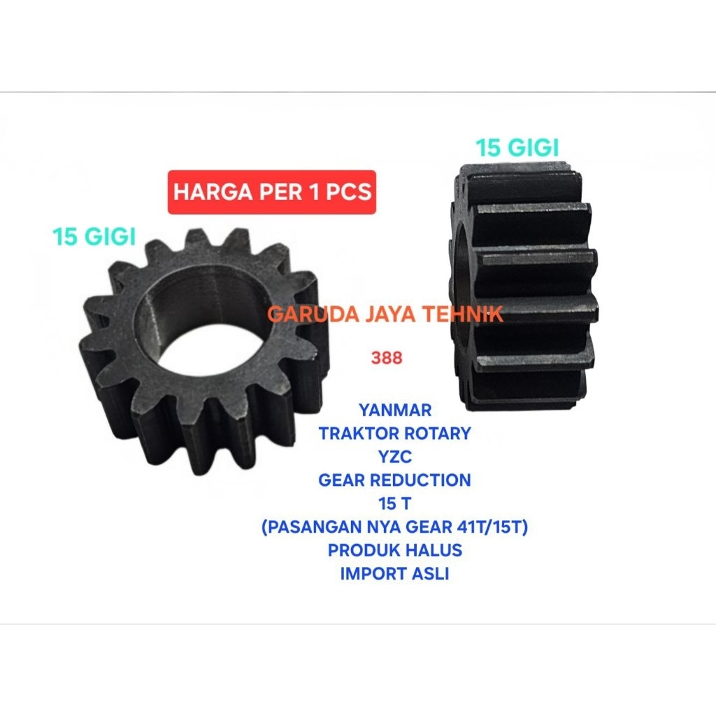 Mesin traktor tangan yanmar TF85 TF105 yzc yst. Gear reduction 15T yzc yst pro xl. gigi 15t yzc yst 