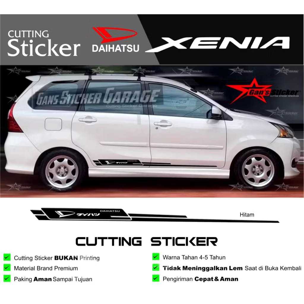 Sticker mobil daihatsu xenia stiker list universal mobil xenia stiker minimalist xenia keren terbaru