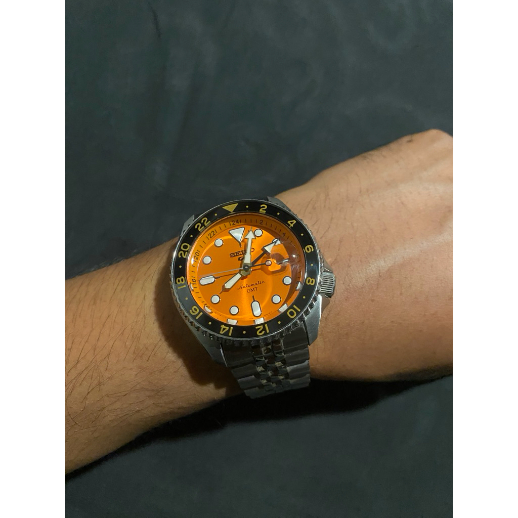 seiko 5 gmt orange - preloved