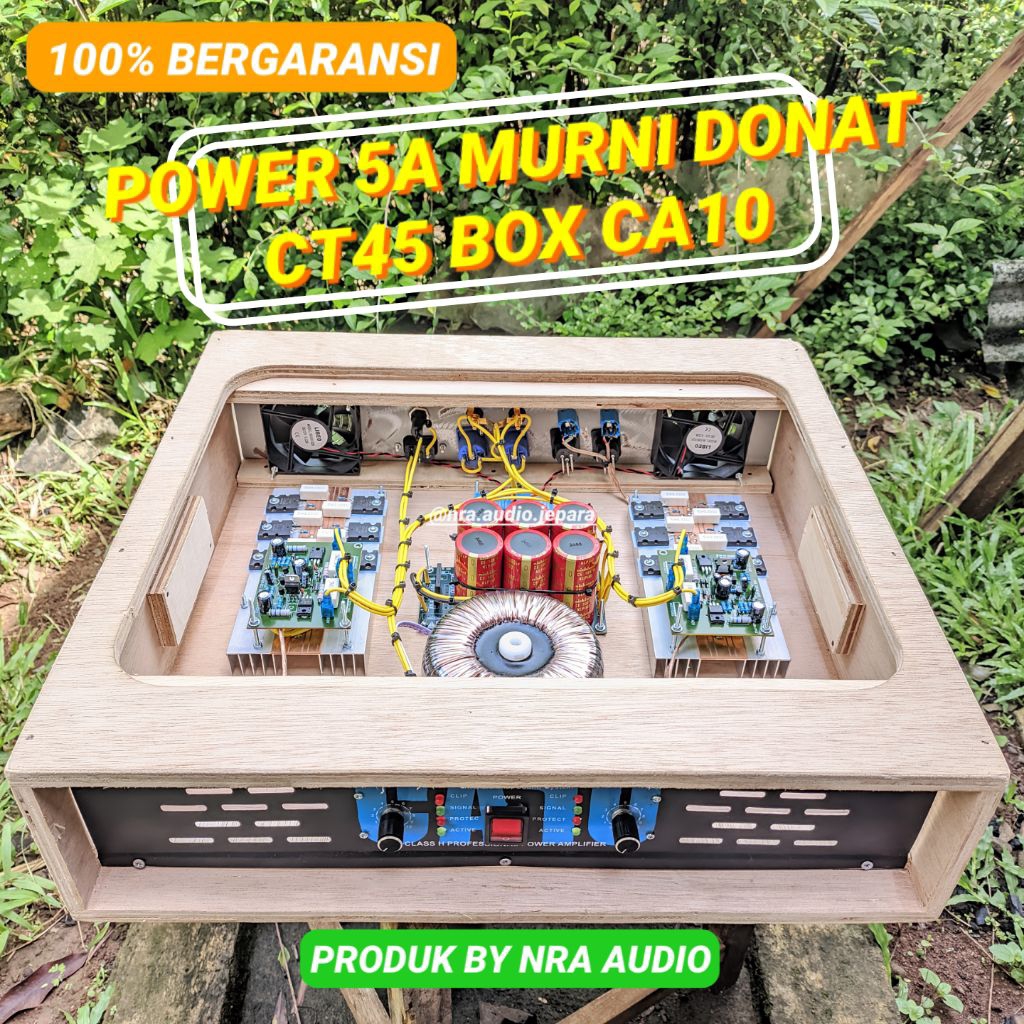 POWER 5A TOROID ATAU DONAT CT45 2 CHANNEL BOX CA10 POWER 5 AMPER SIAP COLOK LISTRIK AMPLI SIAP PAKAI