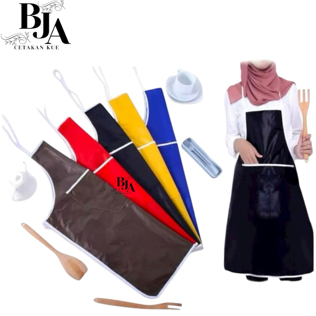celemek / apron / celemek anti air / celemek polos / celemek polkadot / celemek masak / celemek mura