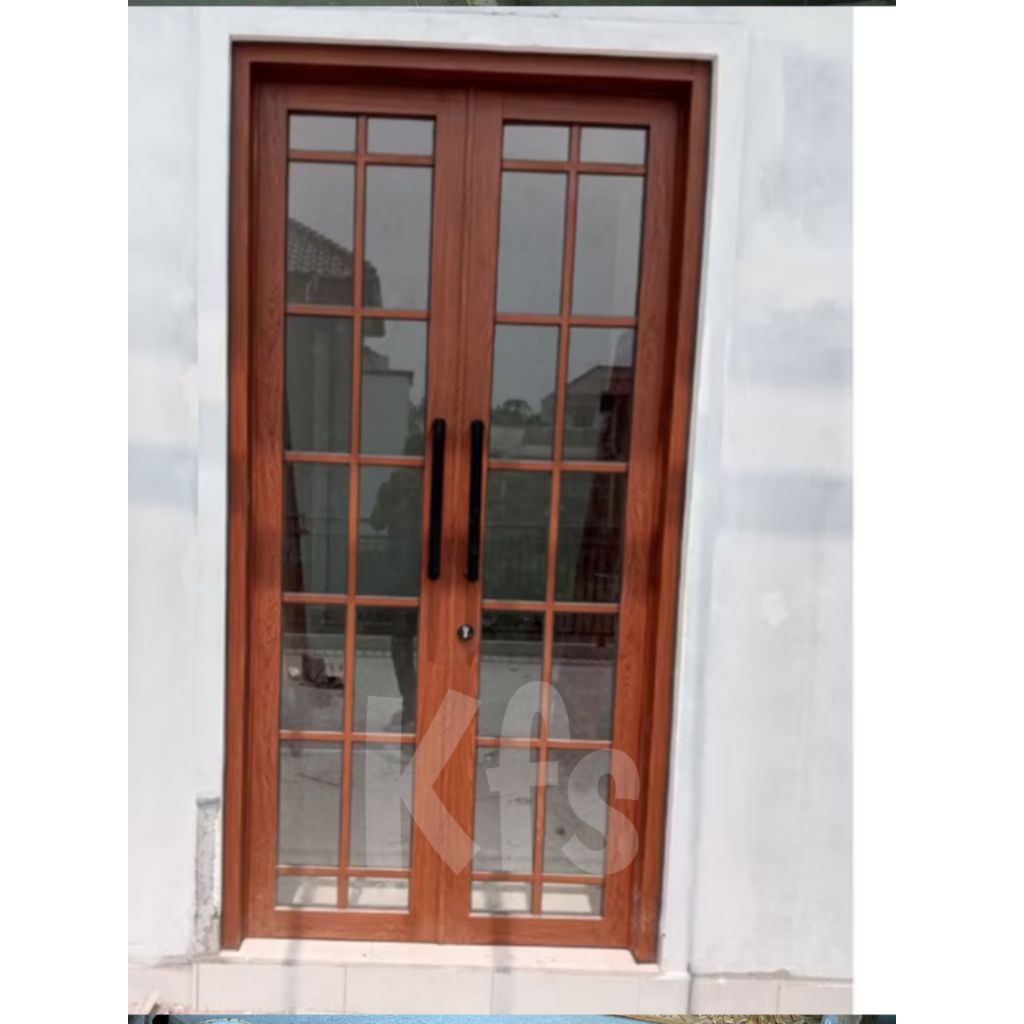 pintu kaca kayu jati