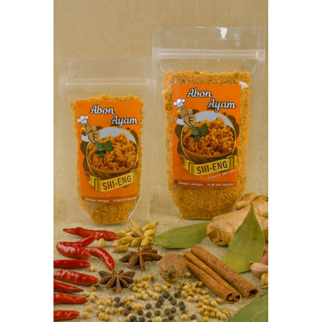 Abon Ayam Premium 100% Asli Daging Ayam Gurih, Enak, Tanpa Pengawet & Lezat ABON SHI-ENG