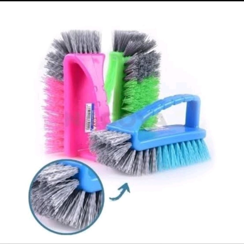 Sikat Sudut Nagoya Gagang 15CM Sikat Cuci Baju Sikat Lantai Kamar Mandi Sikat Bak Sikat WC Dinding T