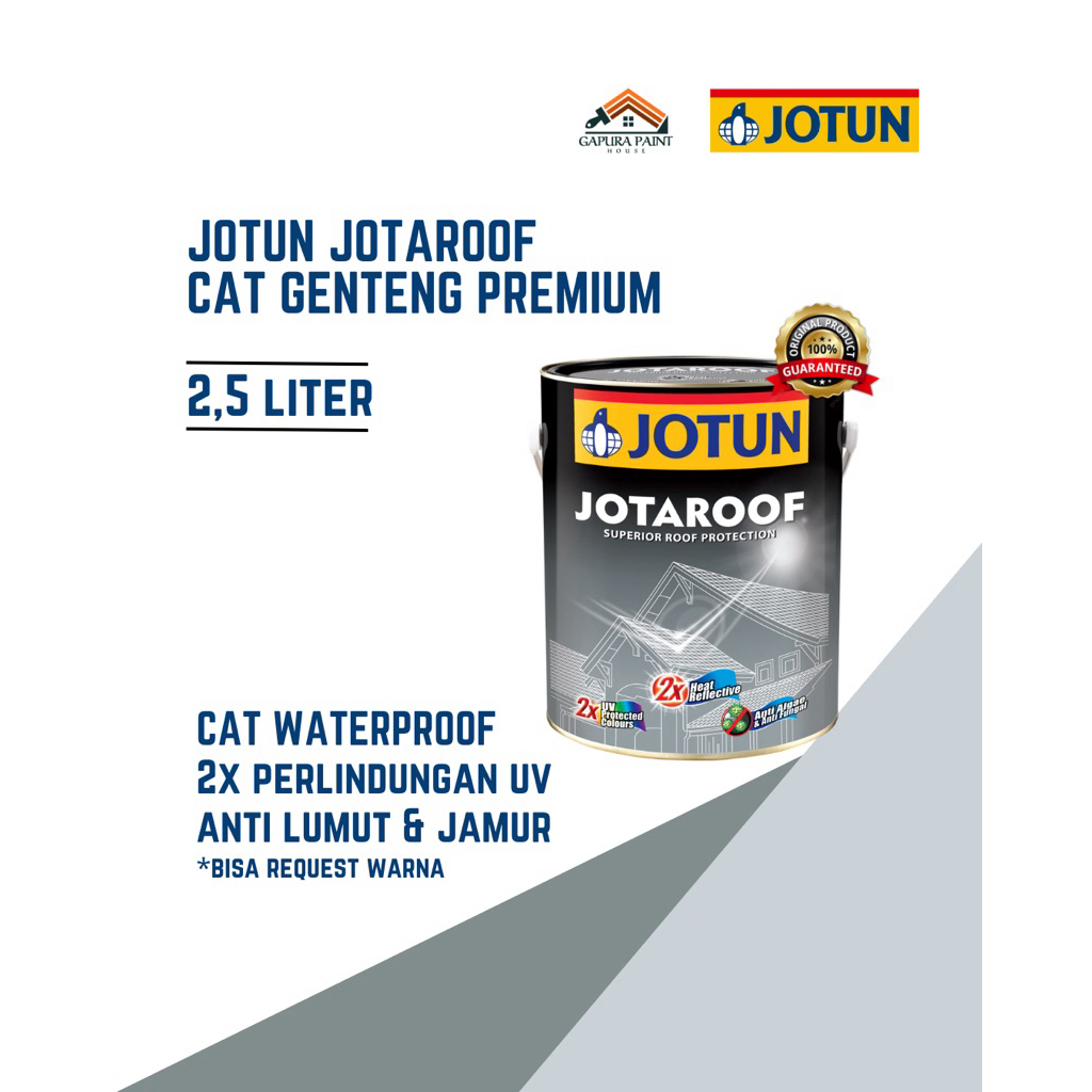 CAT GENTENG JOTUN JOTAROOF 2,5 LITER / CAT GENTENG ANTI BOCOR, ANTI LUMUT DAN JAMUR