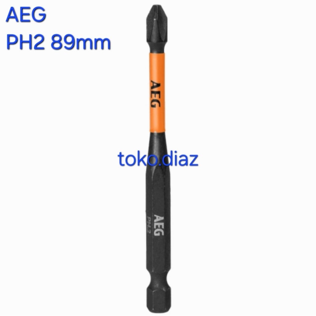 Mata Obeng AEG PH2 Black Impact Screwdriver / Panjang 89mm