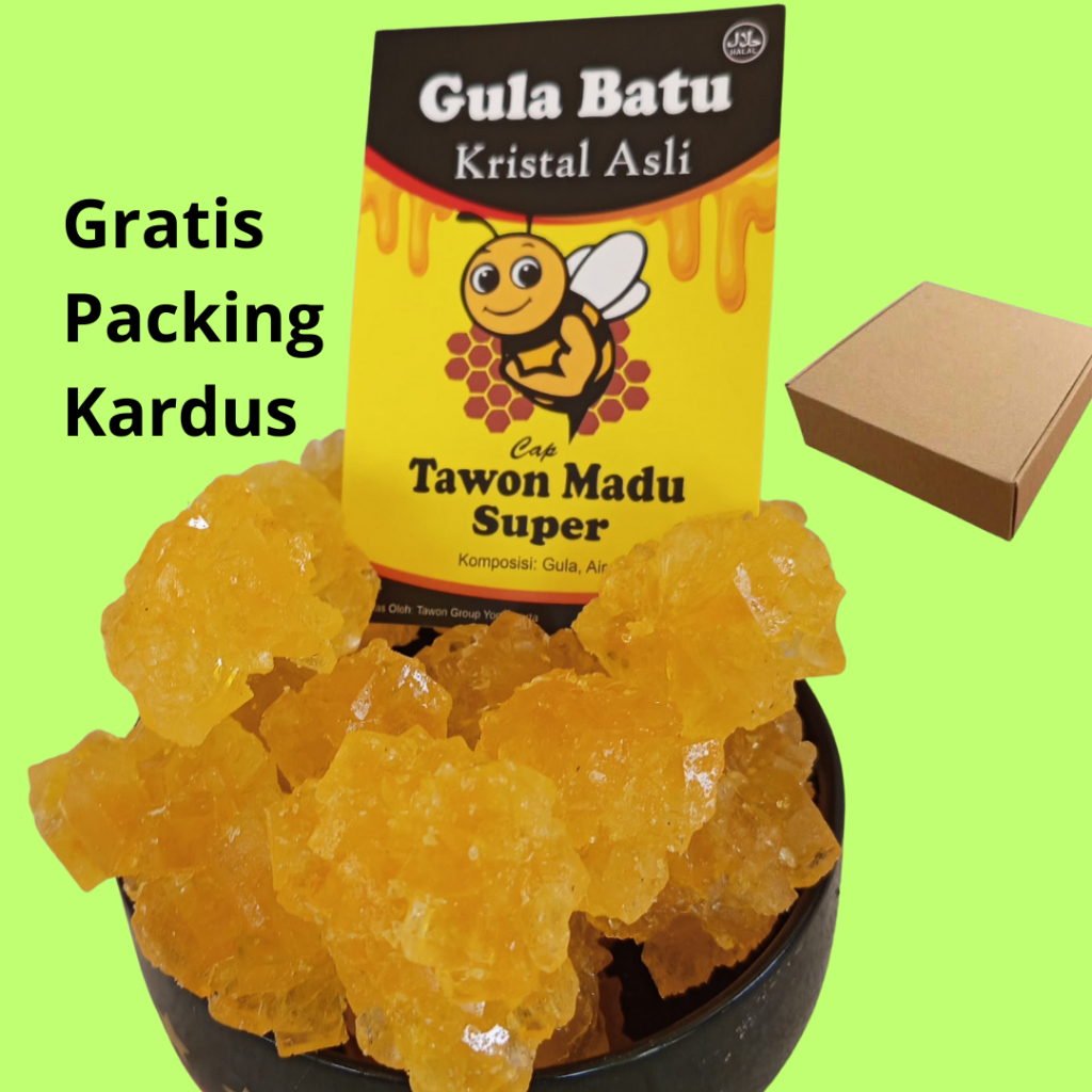 Gula Batu Kuning Kristal Tawon Madu Super – Manis Lembut Berkualitas 1-6kg
