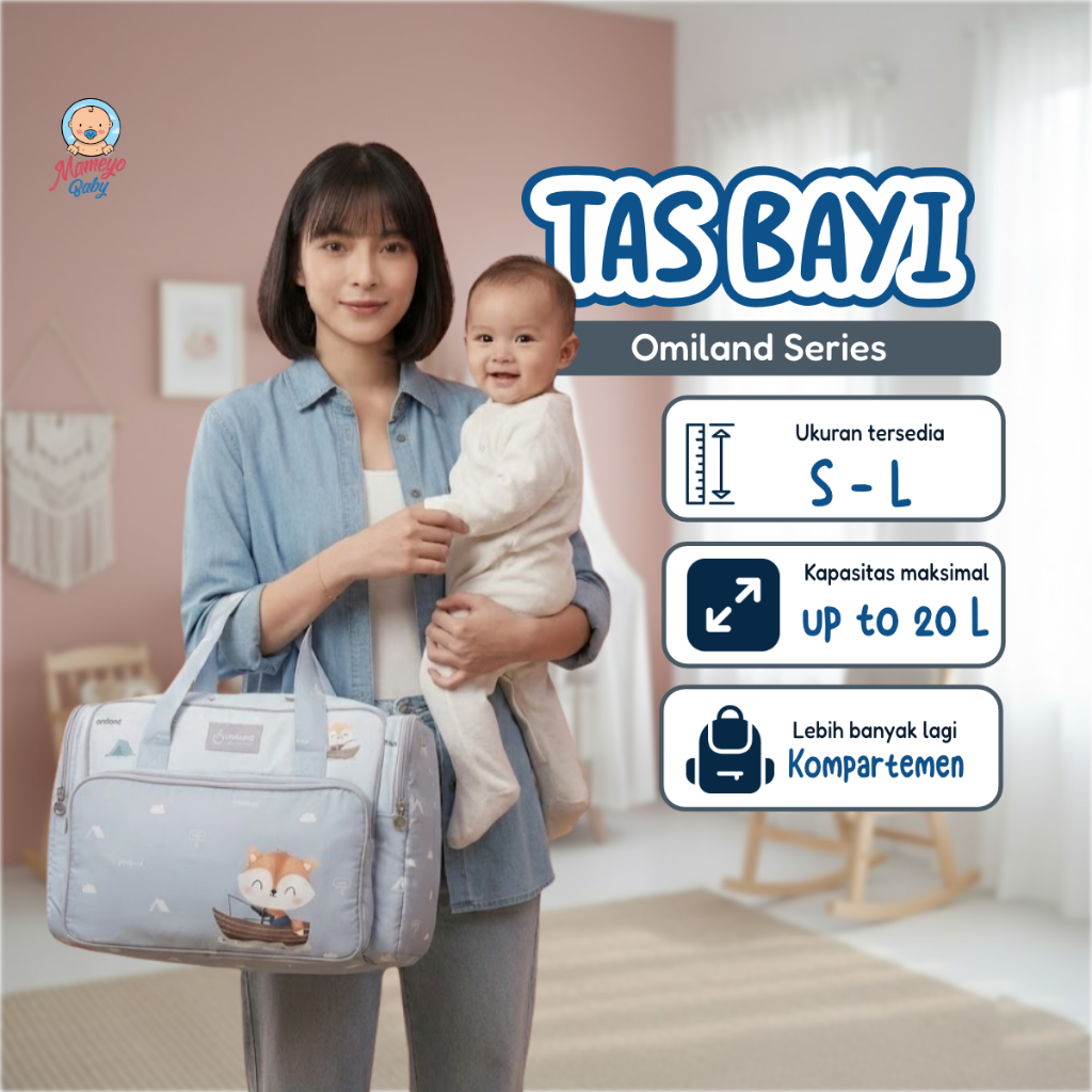 OMILAND Tas Bayi Multifungsi Diaper Bag Baby