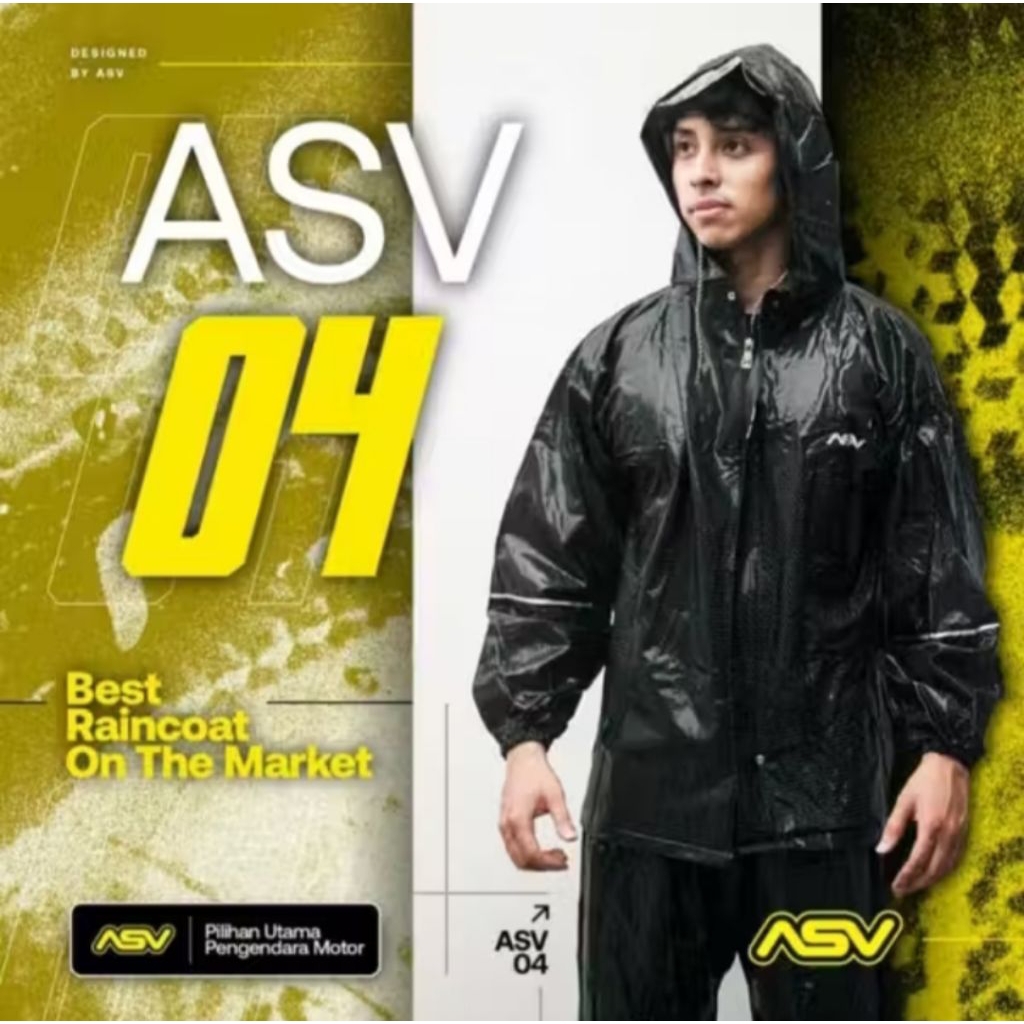 JAS HUJAN ASV KARET TYPE 4 JAS HUJAN BAHAN KARET MOTIF CARBON