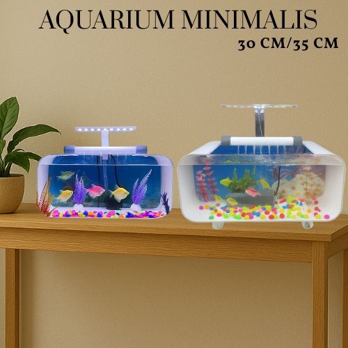 AQUARIUM ESTETIK FULLSEt/MINIMALIS/AKRILIK PVC