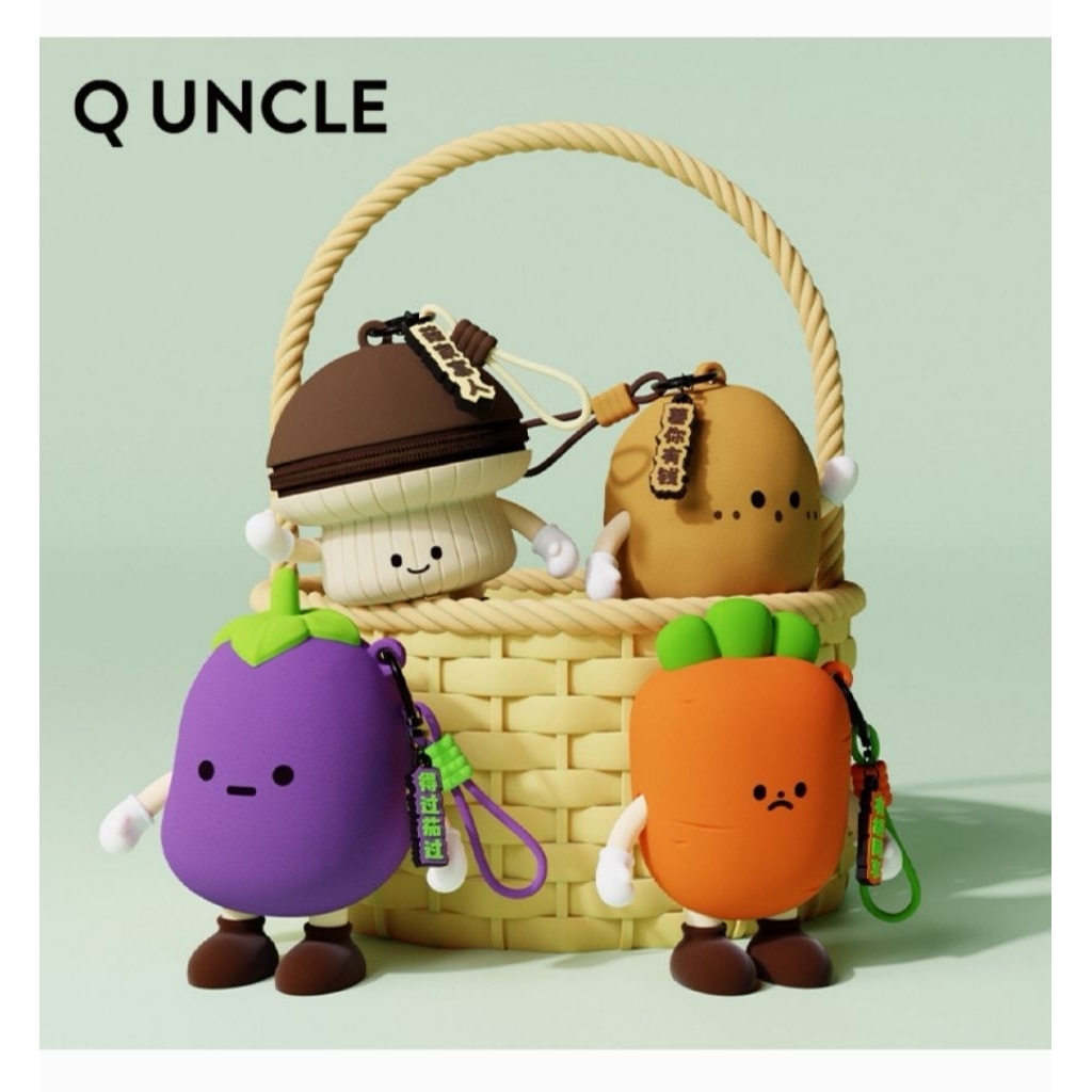 Q Uncle Bag Charm | Ganci Sayur Madelyn | Ganci Q Uncle | Bagcharm Viral | Dompet Koin