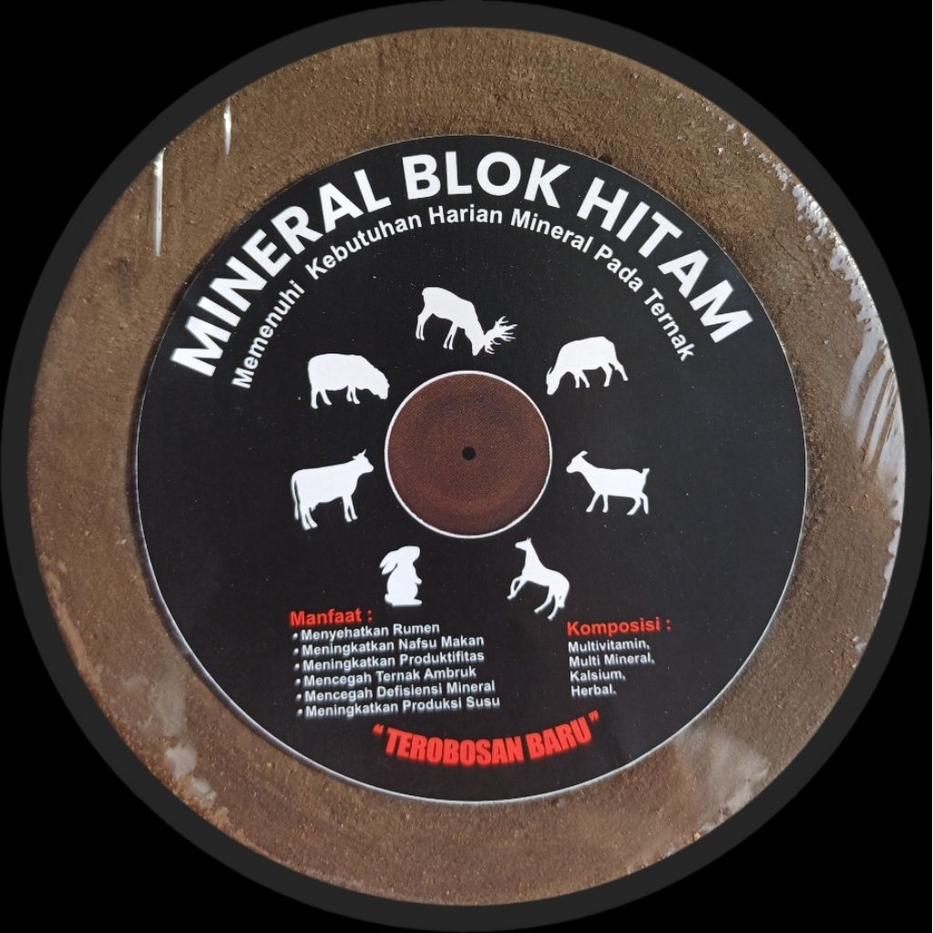 Mineral blok - Mineral Blok Hitam 500 gr  - Mineral Blok Hitam Sapi - Mineral Bok Kambing -  Mineral
