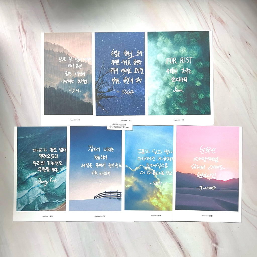 BTS HYUNDAI POSTCARD LIMITED