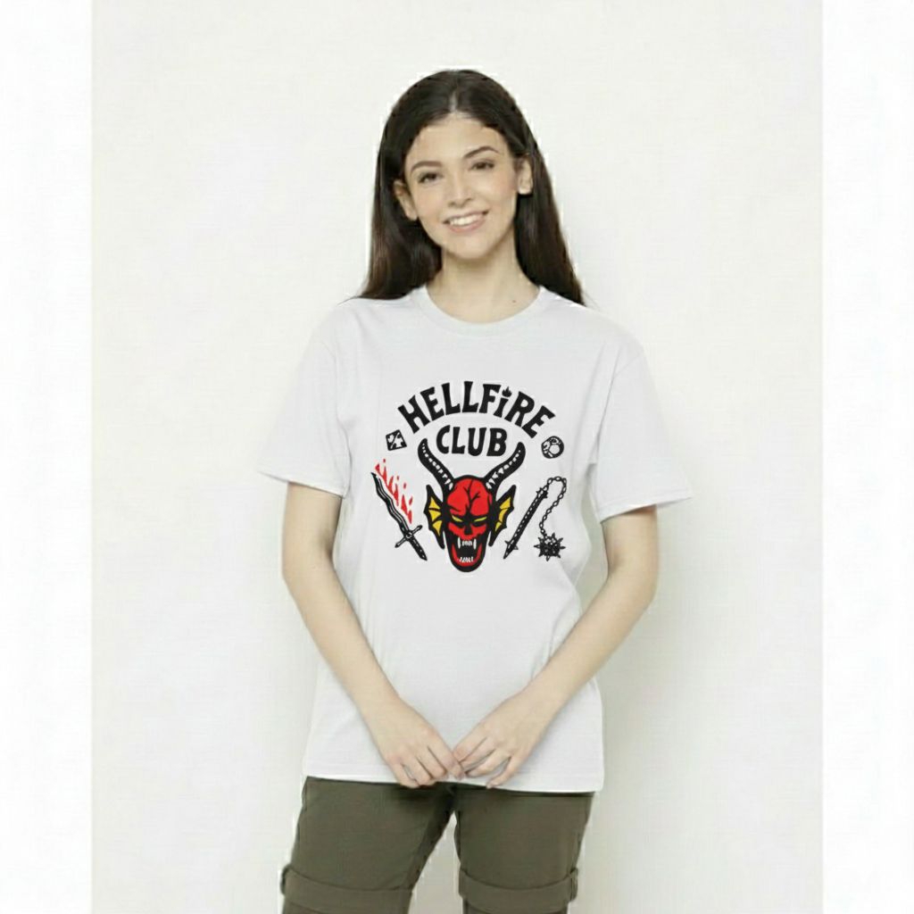 Arigo T-Shirt STRANGER THINGS HELLFIRE CLUB WHITE