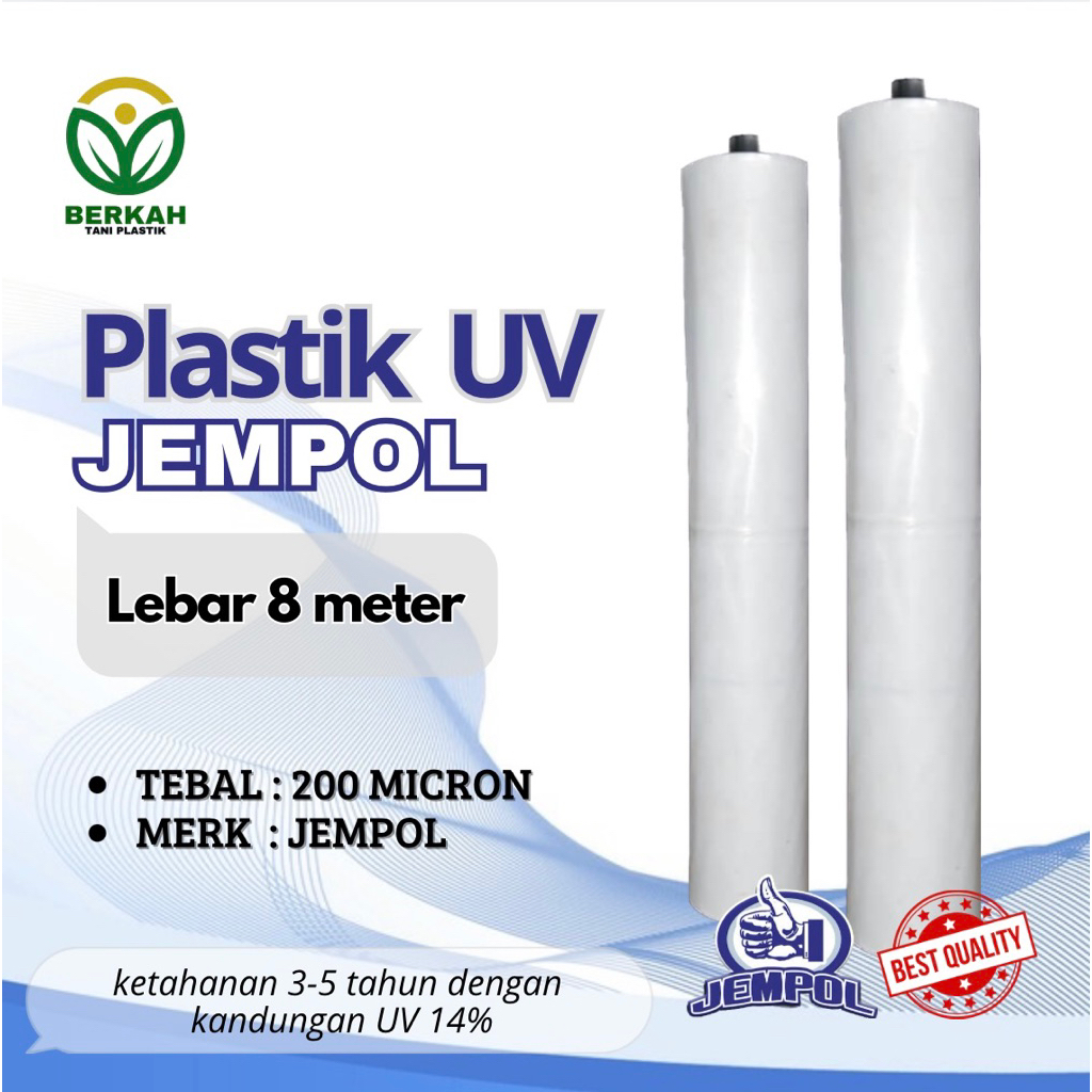 PLASTIK UV LEBAR 8 METER TEBAL 200 MICRON