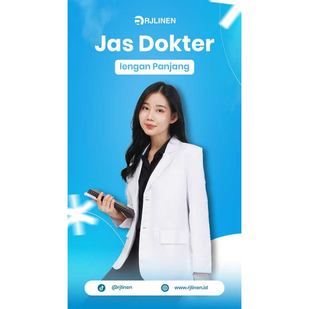 Baju Jas Dokter Lengan Pendek Pria Wanita Seragam Dokter Warna Putih/Baju Dokter/Seragam Dokter Leng