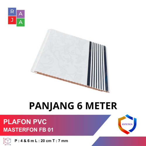 ESTETICA Plafon PVC Plavon Rumah Kamar Motif Beragam Plapon PVC Ukuran 6 Meter