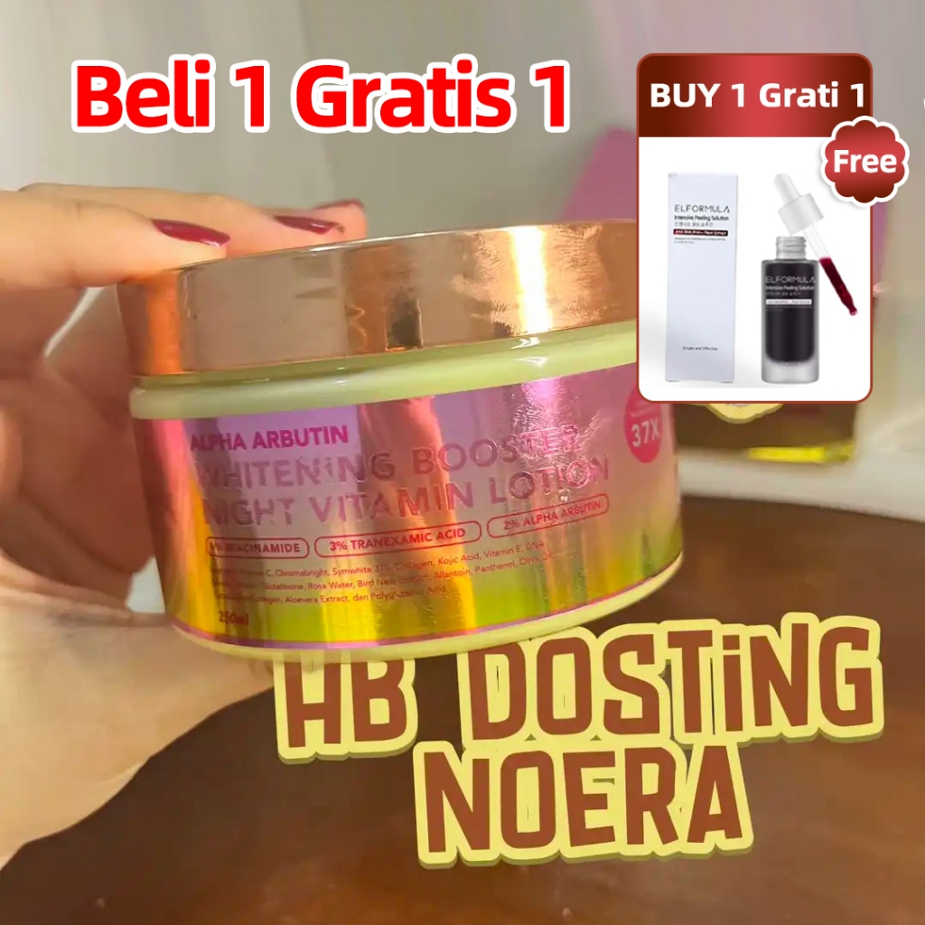 Noera Whitening Booster Night Vitamin Lotion | Whitening Lotion | Lotion Badan | Lotion Pencerah Bad