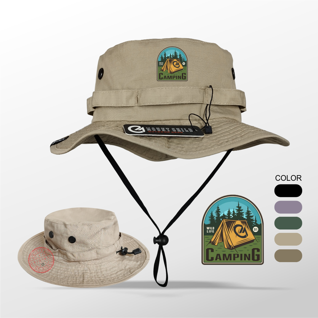 MOUNTCHILD - Topi Rimba Topi Gunung Pria Wanita Topi camping adventure Rimba Hat original RB004