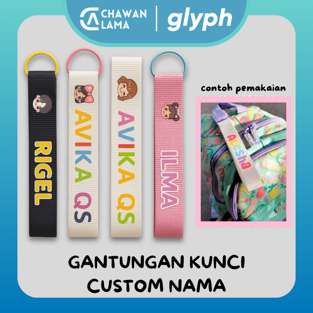 Gantungan Kunci / Gantungan Tas Anak / Custom nama anak / Custom Bag Tag Anak / Luggage Tag / Souven