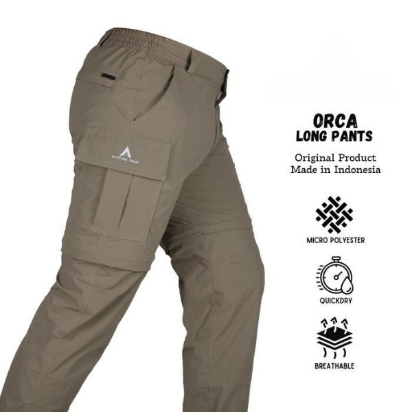 Eiger - Celana Gunung Panjang Sambung Kargo Pria Wanita Outdoor Quickdry Sport Casual Formal Cowok