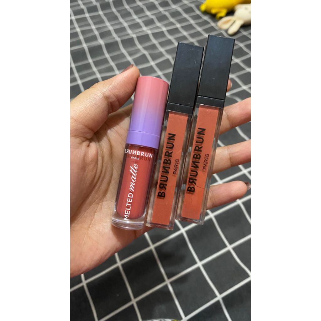 Lipcream BRUNBRUN Paris Melted Matte | Lip Tint Matte Tahan Lama | Pigmented, Ringan & Anti Crack – 