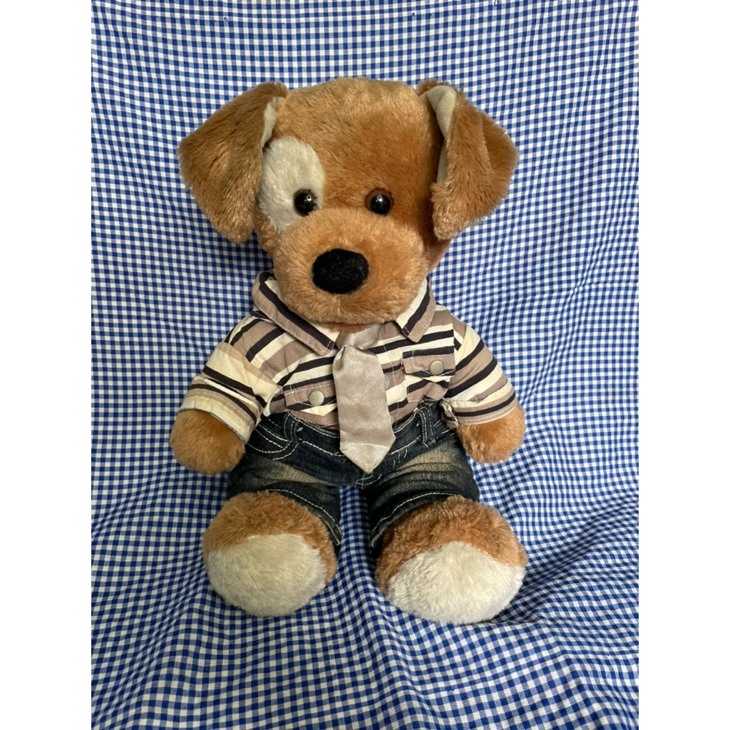 Boneka Build A Bear Anjing pakai baju ori