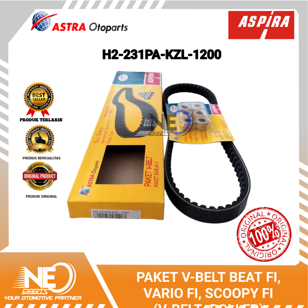 PAKET V-BELT BEAT FI, VARIO FI, SCOOPY FI (V-BELT+ROLLER)
