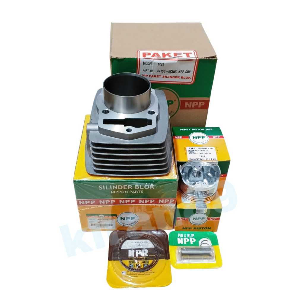 Blok seher tiger boring cylinder set plus piston kit tiger revo phantom ori npp