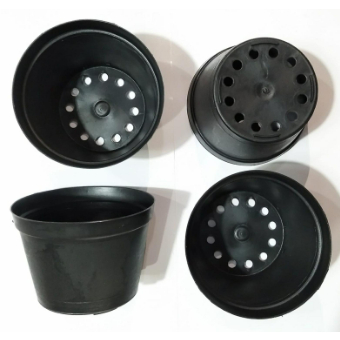 pot Bunga plastik hitam diameter 16cm murah harga pabrik polos