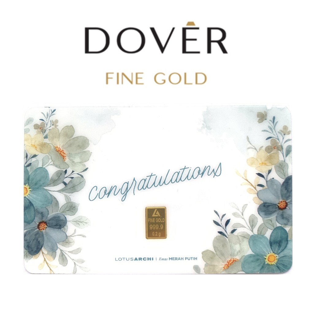 Logam Mulia Lotus Archi 0,2 0.2 gr gram Press Emas LM LA Gift Series Congratulation