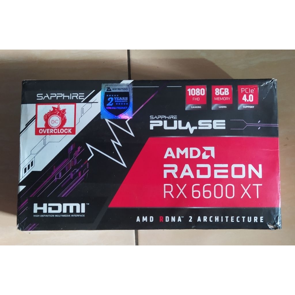 Dus VGA Sapphire Pulse AMD Radeon RX 6600 XT