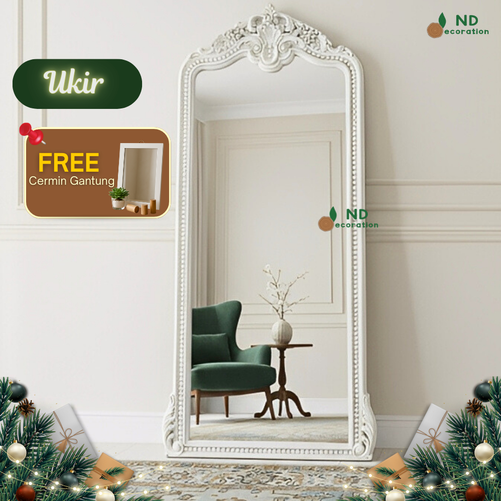 Standing Mirror Ukir 180x70cm / Mirror Sign Wedding / Wedding Sign Mirror