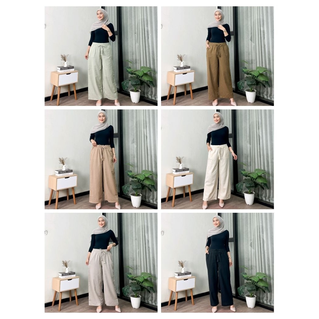 kulot katun - kulot katun linen - kulot linen - kulot premium - kulot lebar - kulot wanita - kulot k
