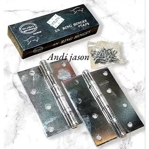 ENGSEL NILON RUSH NIKEL 4" ENGSEL PINTU 4 INCHI