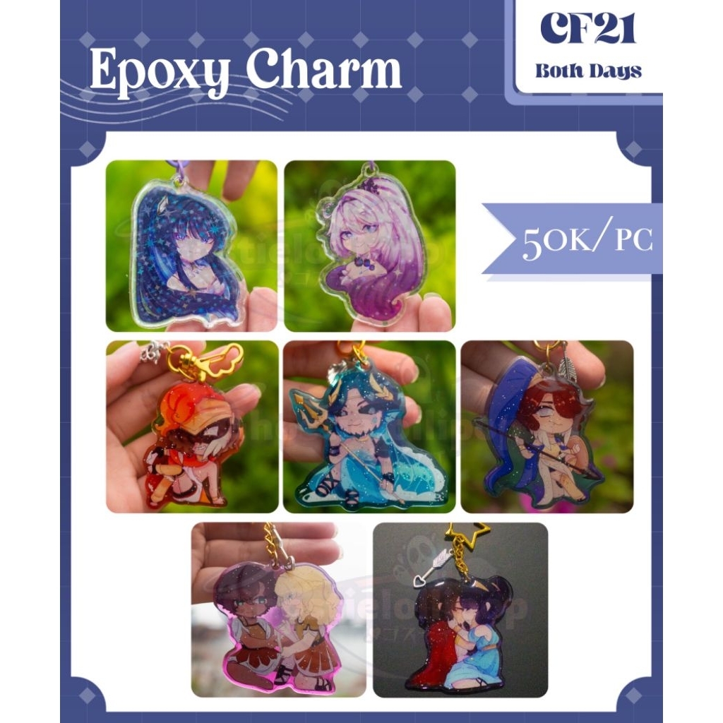 Epoxy keychain charm Epic the Musical Greek Mythology Honkai Impact 3rd