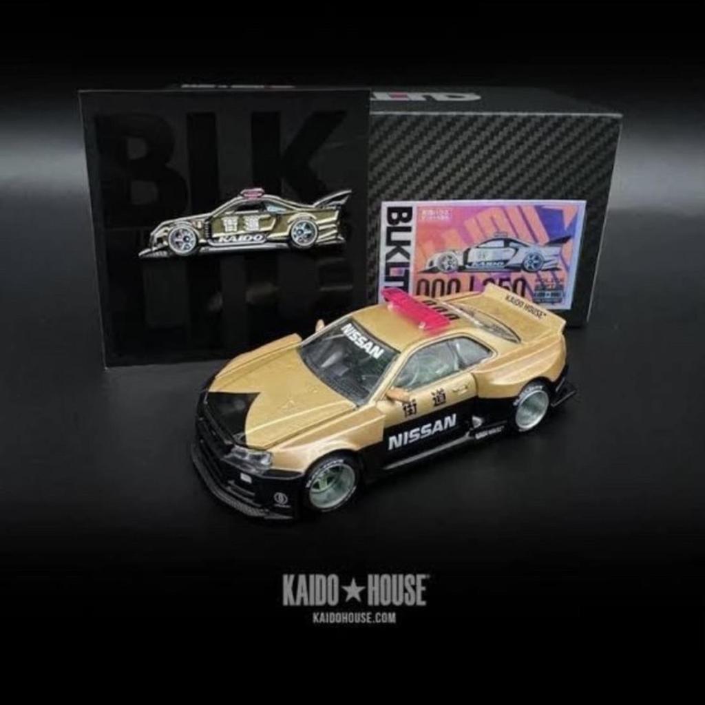 KAIDO HOUSE NISSAN SKYLINE R34 V2 AERO POLICE GOLD BLKLTD EXCLUSIVE WITH PI