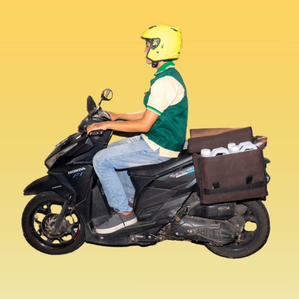 tas kurir waterproof / tas motor kurir /  tas srandul keranjang motor kandek