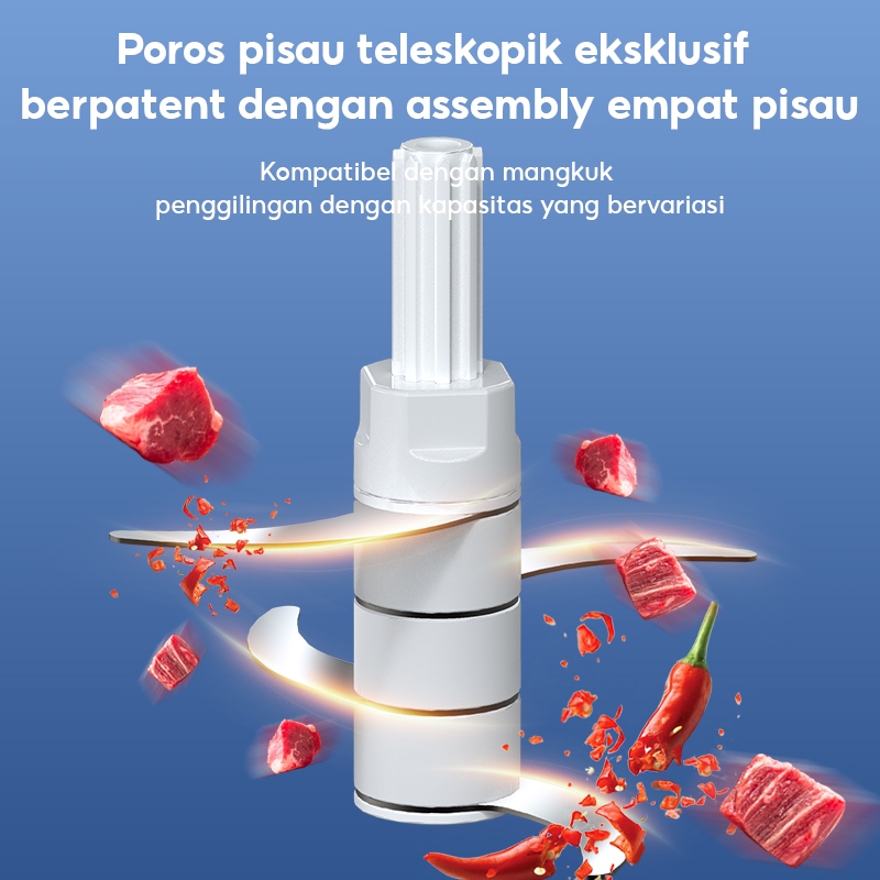 promo terbaru han river blender 250w chopper stainless steel 304 coper daging dan bumbu blender