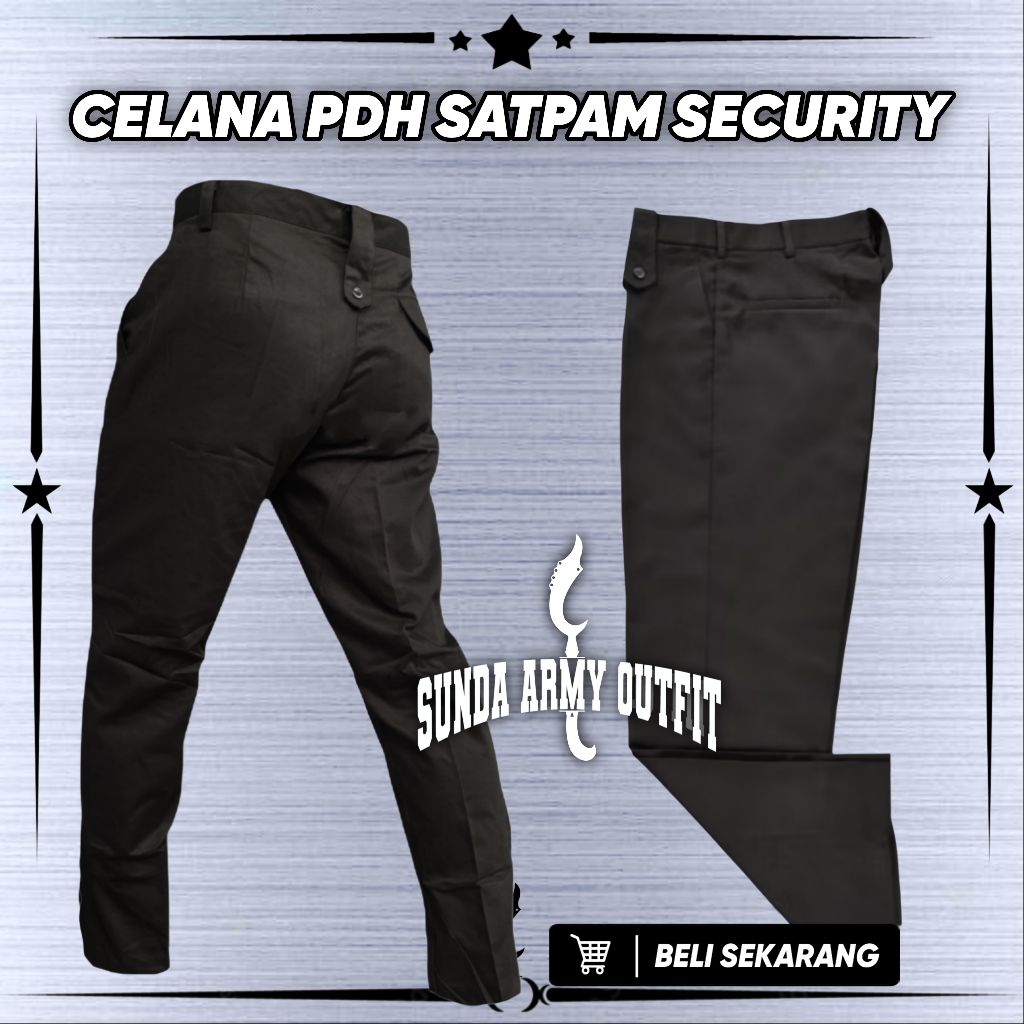 CELANA PDH SATPAM CELANA PDH PDL SATPAM SECURITY COKLAT TUA BAWAHAN CELANA PDL PDH SATPAM CELANA DIN