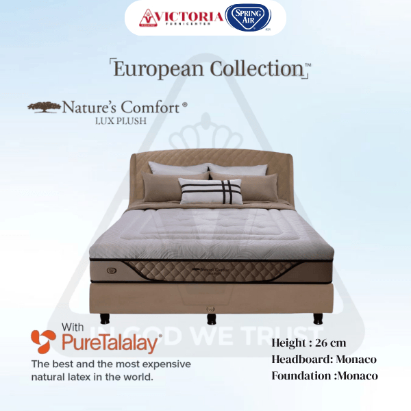 Spring Air Nature's Comfort Lux Plush  Fullset  Full Set  180 x 200  180x200  Kasur Spring Bed Sprin