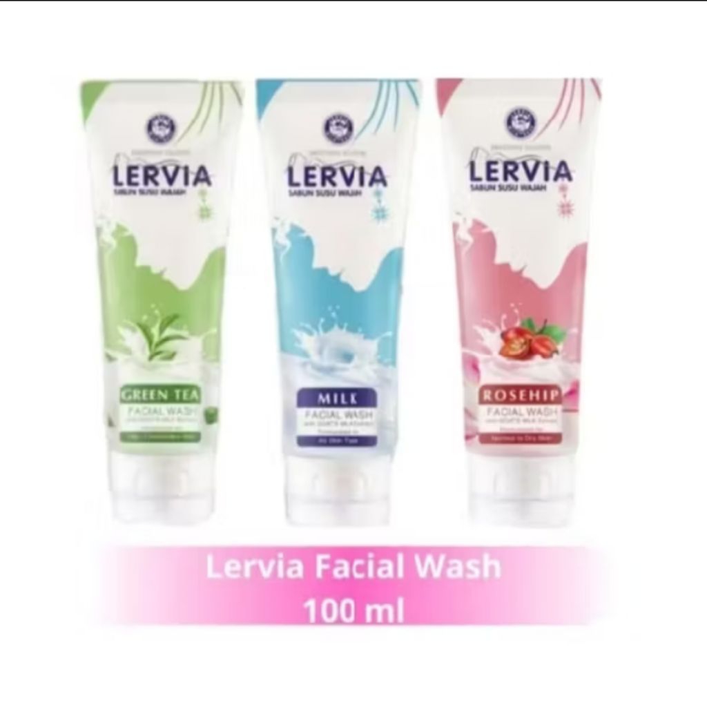 Facial wash Lervia sabun susu wajah 100ml