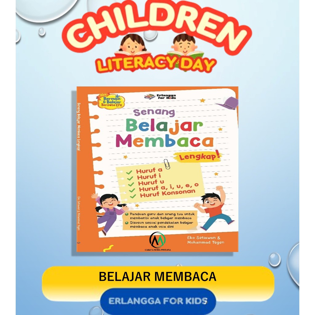[Penerbit Erlangga] Buku Seri Anak Spesial - Erlangga for Kids: Belajar Membaca Original