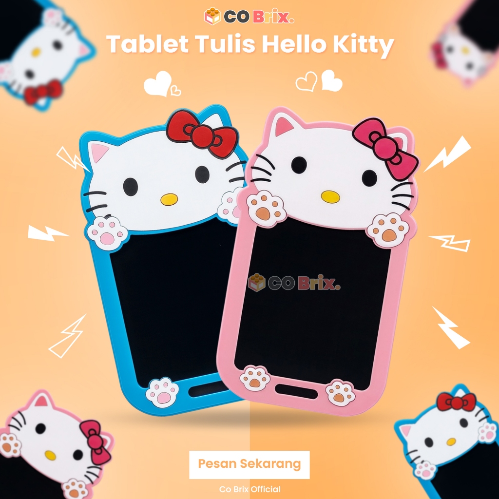 LCD Drawing Tablet Karakter Hello Kitty Papan Tulis Anak Magic Board Mainan Edukasi Menggambar