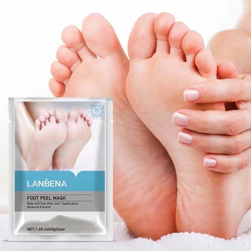 LANBENA [BPOM] Masker Kaki 1Pair Foot Peeling Mask Remove Dead Skin Exfoliating Foot Care Untuk Spa 